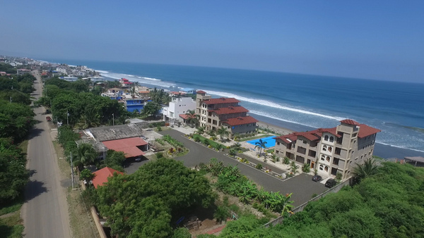 Drone view of Ensenada property