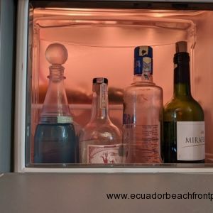 Fridge has an easy access feature for your sunset beverage 