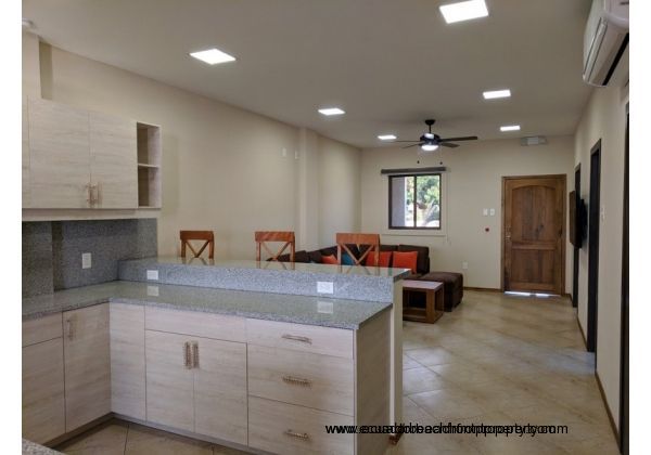 Open and bright with plenty of recessed LED lighting
