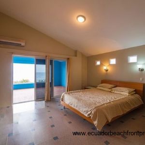 One of the spacious bedrooms with oceanview balcony
