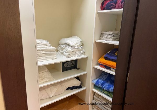 walk-in closet with safe