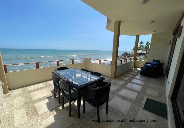 large oceanfront balcony
