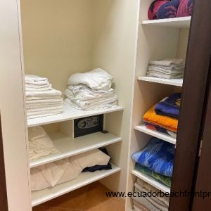 walk-in closet with safe