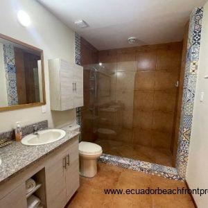 ensuite with large, walk-in shower and double vanity