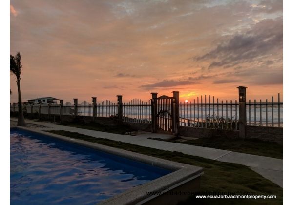 Sunset view from pool