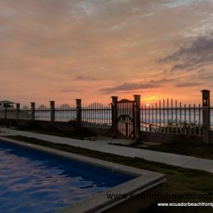 Sunset view from pool