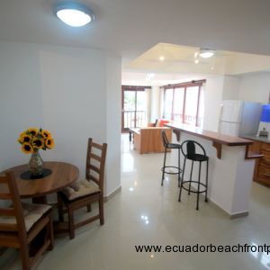 Dining area and kitchen