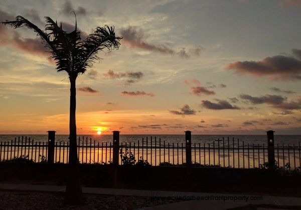 Enjoy warm sunsets on your oceanfront porch