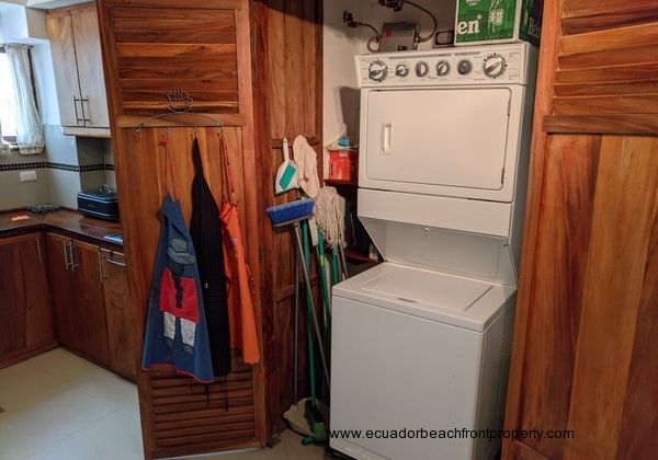 Stacked washer and dryer