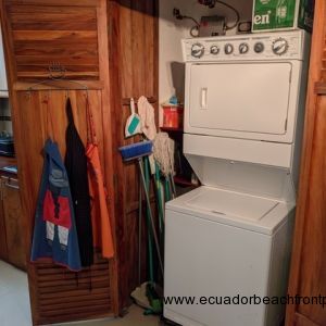 Stacked washer and dryer