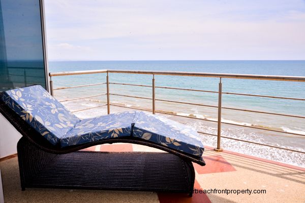 Bliss out in the sun on your oceanfront balcony