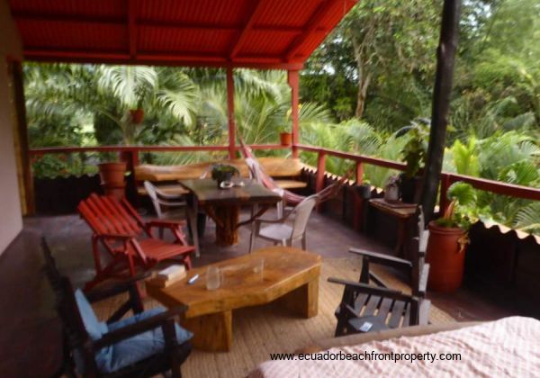 Large covered balcony