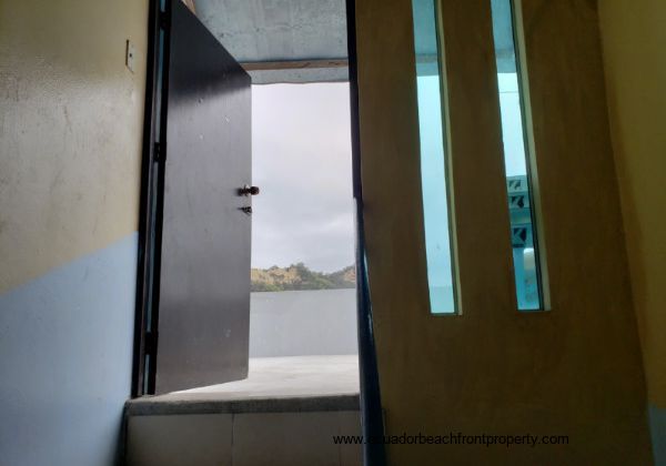 stairs up to rooftop terrace