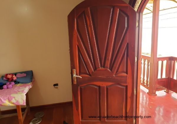 hardwood door upstairs