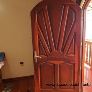 hardwood door upstairs