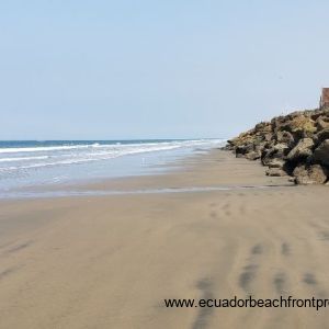 wide sand beach in front