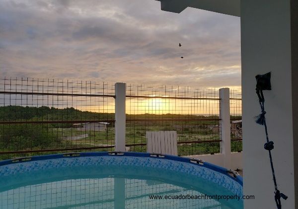 sunset view from ground level