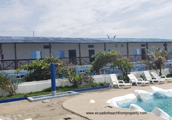 guest rooms surrounding the pool