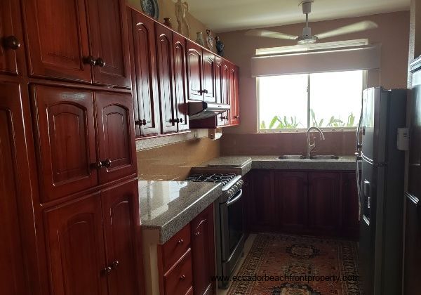 kitchen with hardwood cabinets
