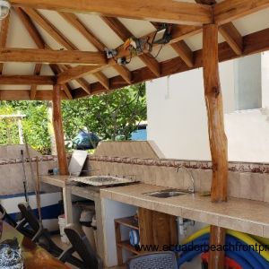 poolside dining area