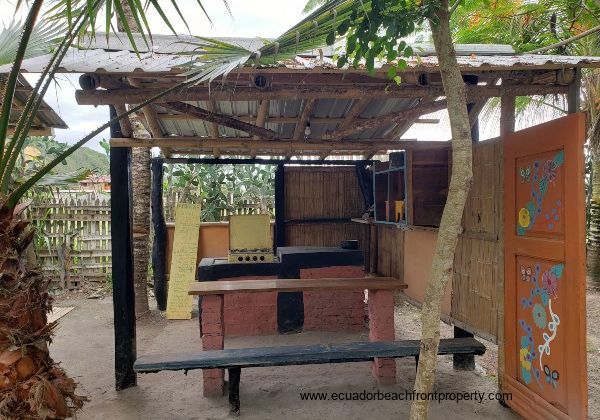 outdoor kitchen area for campers