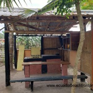 outdoor kitchen area for campers