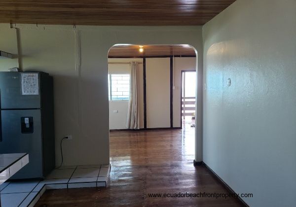 Looking from kitchen to living room