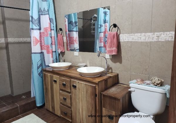 Master bath with double vanity