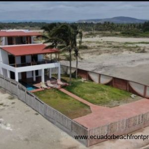 Beautiful sand beach directly in front of the home