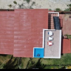 View looking down of the property with rooftop terrace