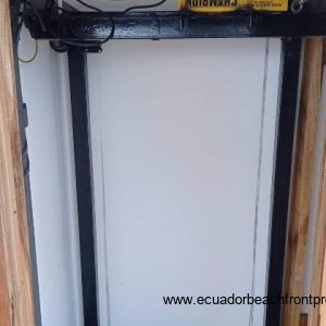 Custom steel frame and winch elevator