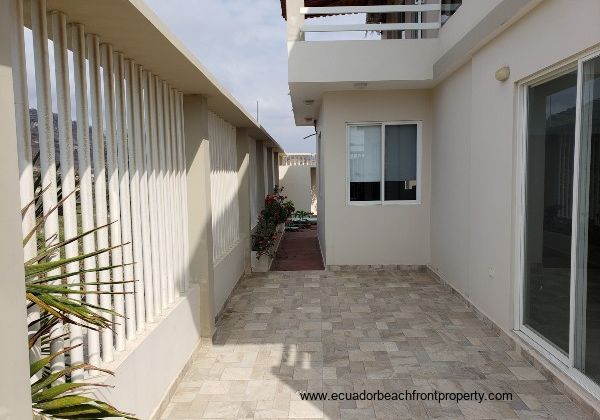 Tile back patio