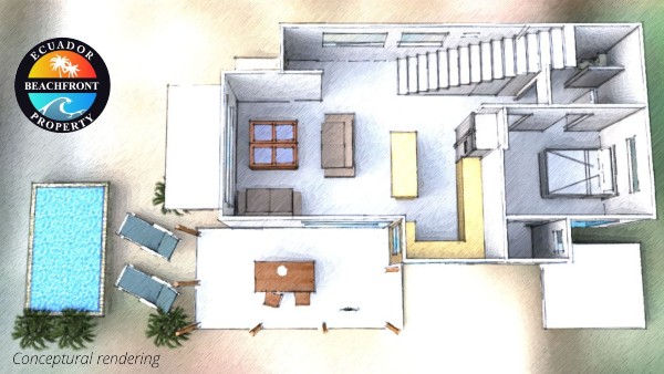 Layout of ground level of the home