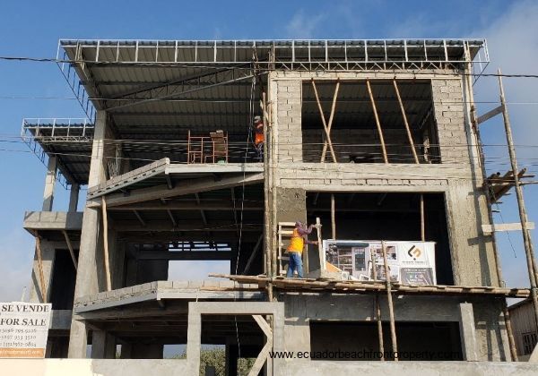 New beachfront construction in Ecuador