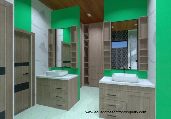 master bath with separate tub
