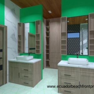 master bath with separate tub