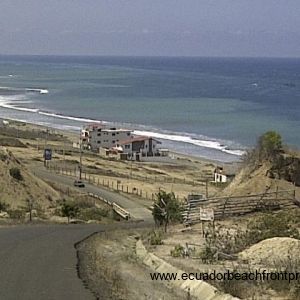 Driving into Santa Marianita from Manta