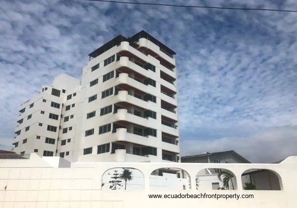 Ocean front condo building in Ecuador