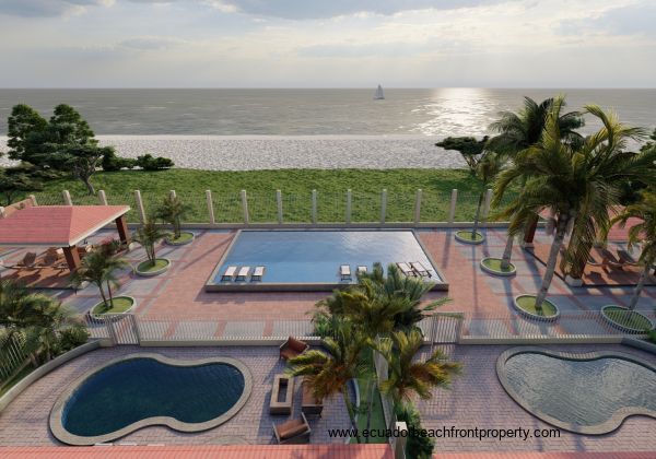 Oceanfront community in Canoa, Ecuador