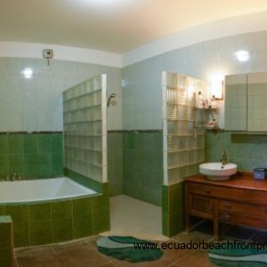 Bedroom has spacious ensuite bath