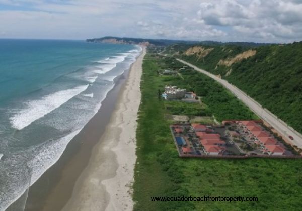 Model of the subdivision set on a drone photo of the actual project location