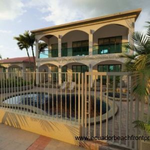 View of the beachfront facade of Estrella model
