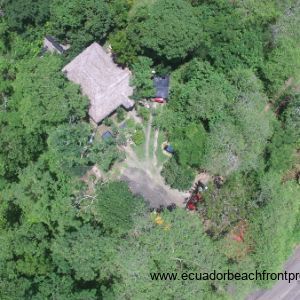 View looking down onto the entrance of the property