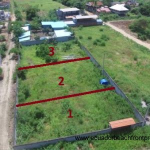 The 3 lots delineated