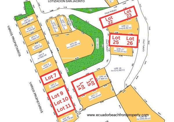Subdivision with lots for sale near the beach in Ecuador