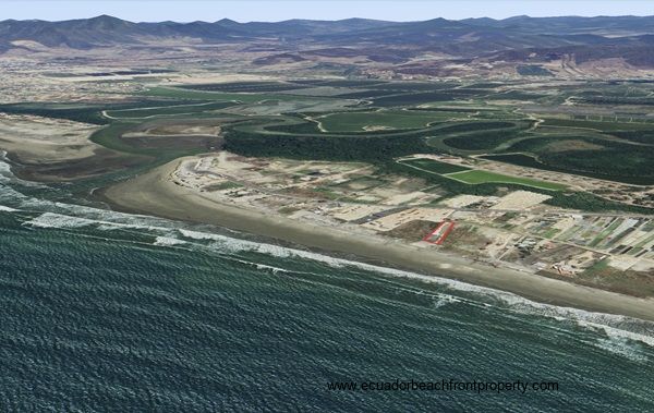 Beachfront land for sale near Manta