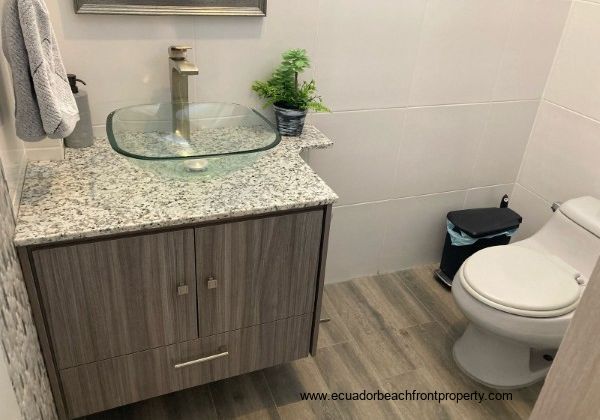 Social half bath on ground level