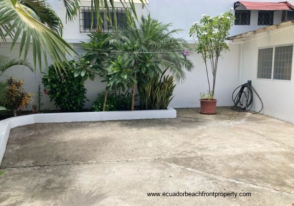 spacious backyard patio