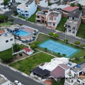 pool and tennis court