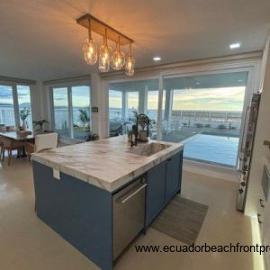 Modern kitchen with gorgeous views